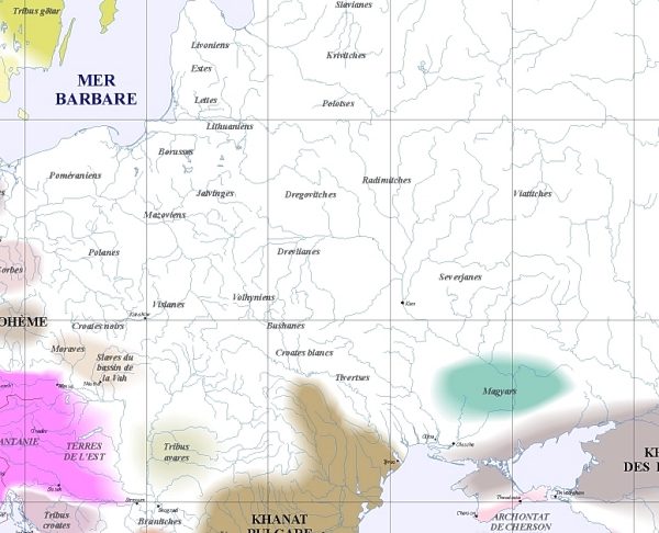 carte nord-est, 800