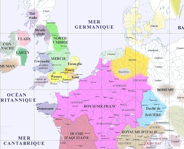 carte nord-ouest, 700