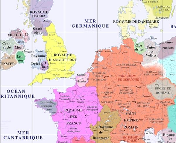 carte nord-ouest, 1000