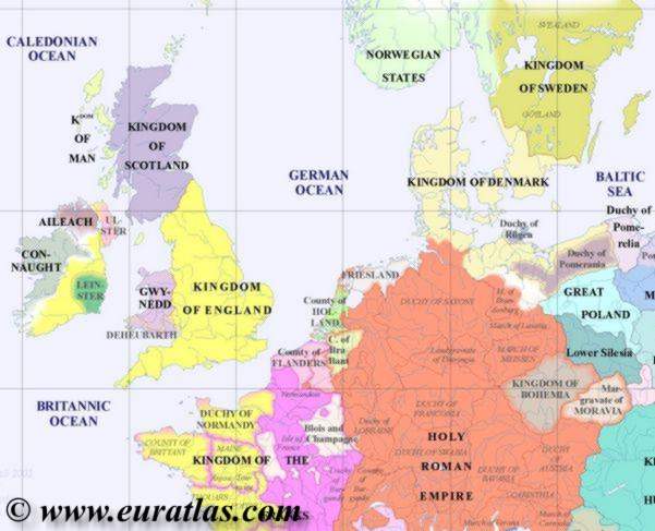 Europe map northwest