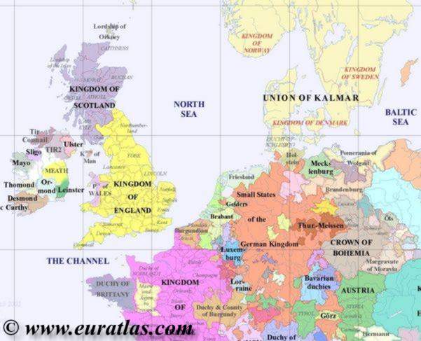 Europe map northwest