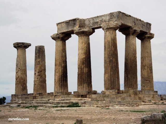 Click to download the The Temple of Apollo in Corinth, 6th century B. C.