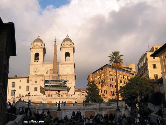 Click to download the The Trinità dei Monti or Holy Trinit on Hill Church above the Piazza di Spagna