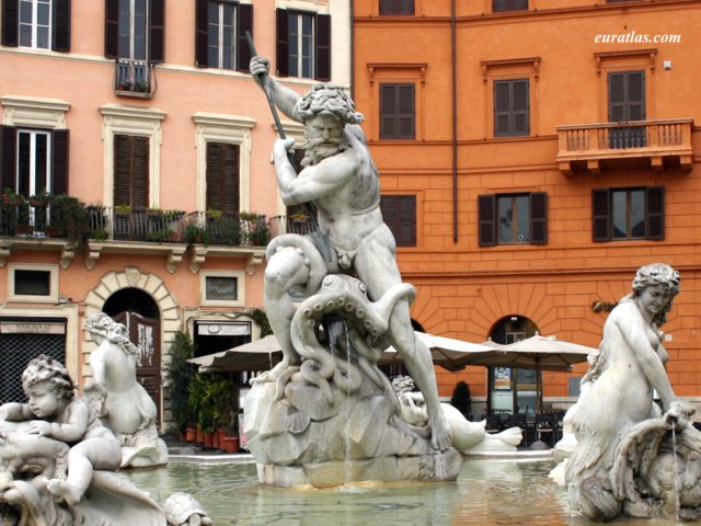 Click to download the Fountain of Neptune (1574) on Piazza Navona