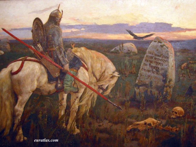 Click to download the A Knight at the Crossroads by Viktor Vasnetsov