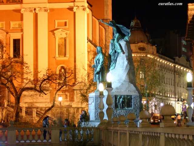 Click to download the The Statue of France Preseren, Ljubljana