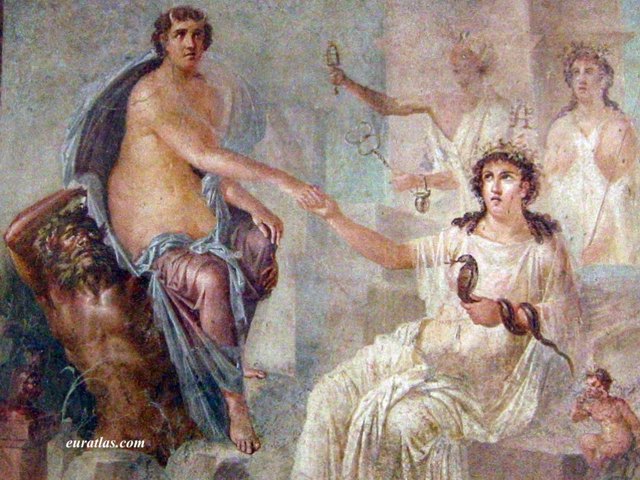 Click to download the Herculaneum, Roman Fresco with Artemis