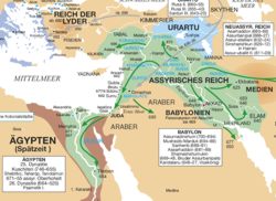 Détail montrant l'Égypte, l'Ourartou et l'Assyrie Egypte, Ourartou et Assyrie
