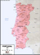 Physical Map of Portugal